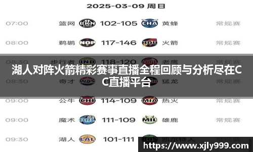 湖人对阵火箭精彩赛事直播全程回顾与分析尽在CC直播平台